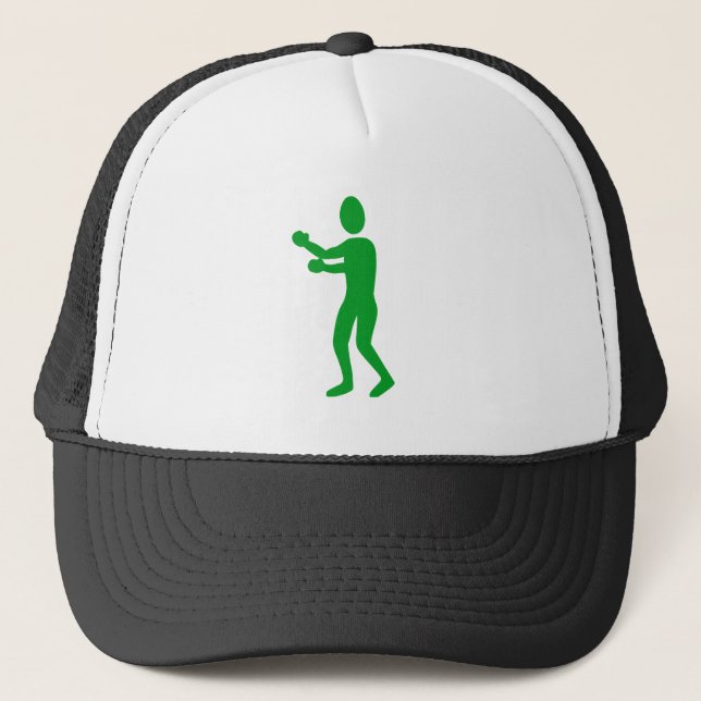 Boxing Figure - Grass Green Trucker Hat (Front)