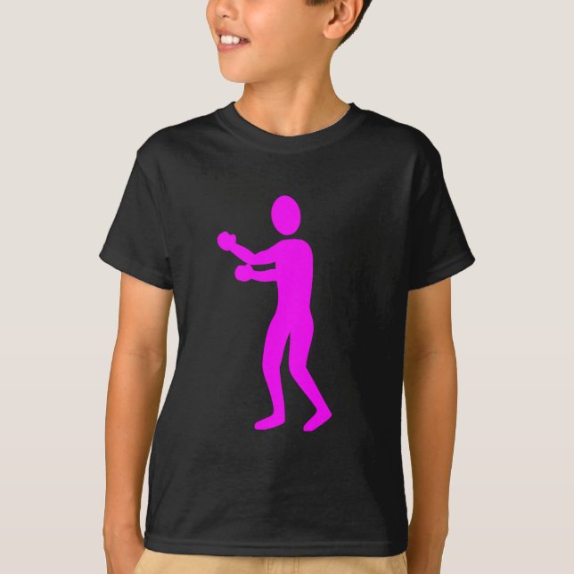 Boxing Figure - Magenta T-Shirt (Front)