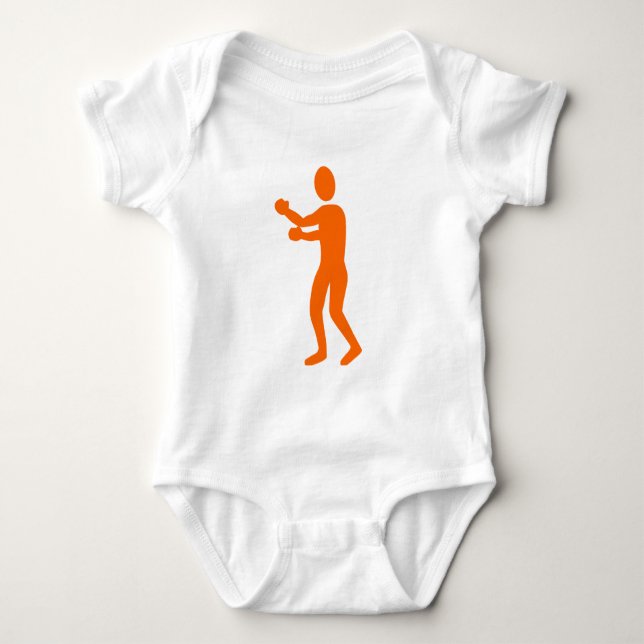 Boxing Figure - Orange Baby Bodysuit (Front)