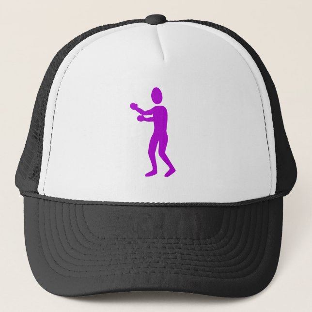 Boxing Figure - Purple Trucker Hat (Front)