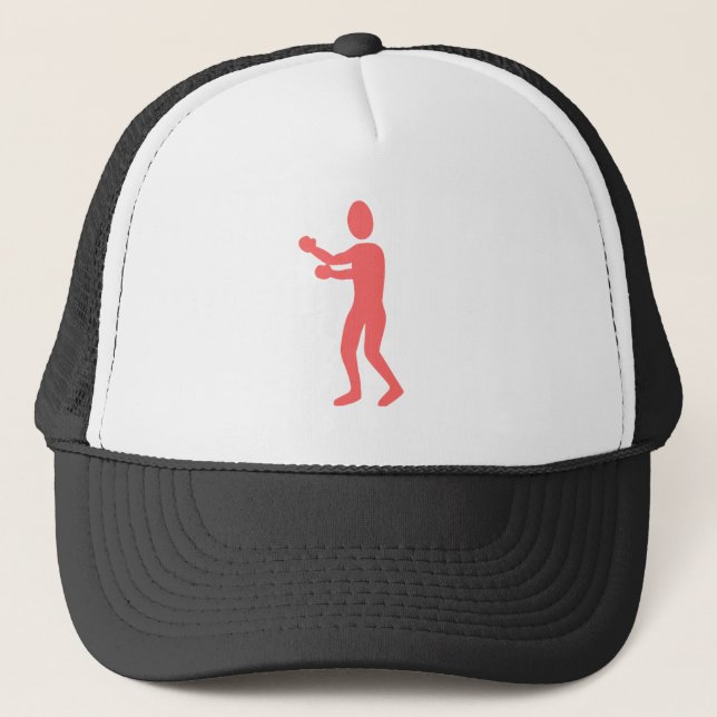 Boxing Figure - Tropical Pink Trucker Hat (Front)