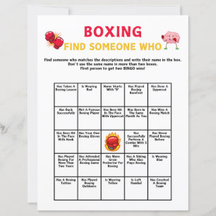 Boxing Find Someone Who Game