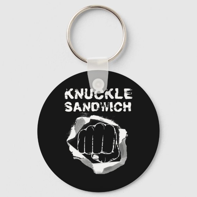 Boxing Fist Punch Knuckle Sandwich Boxer Fighter  Key Ring (Front)