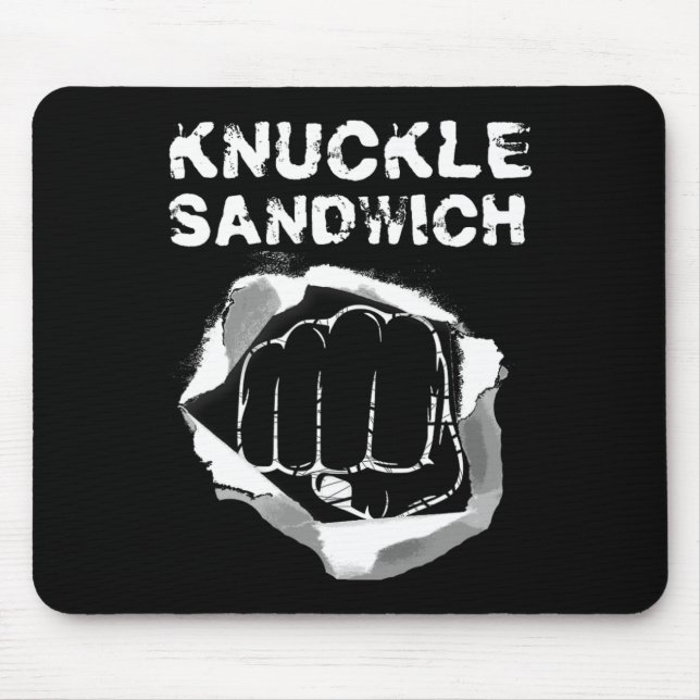 Boxing Fist Punch Knuckle Sandwich Boxer Fighter  Mouse Pad (Front)