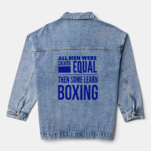 Boxing For Men Sports Gear Boxer Coach Instructor Denim Jacket