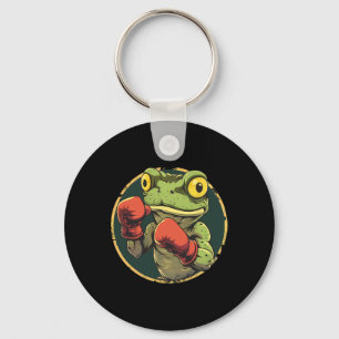 Boxing Frog With Boxing Gloves Kickboxing Funny Bo Key Ring