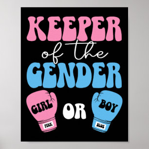 Boxing Gender Reveal Idea Party Keeper Of The Gend Poster