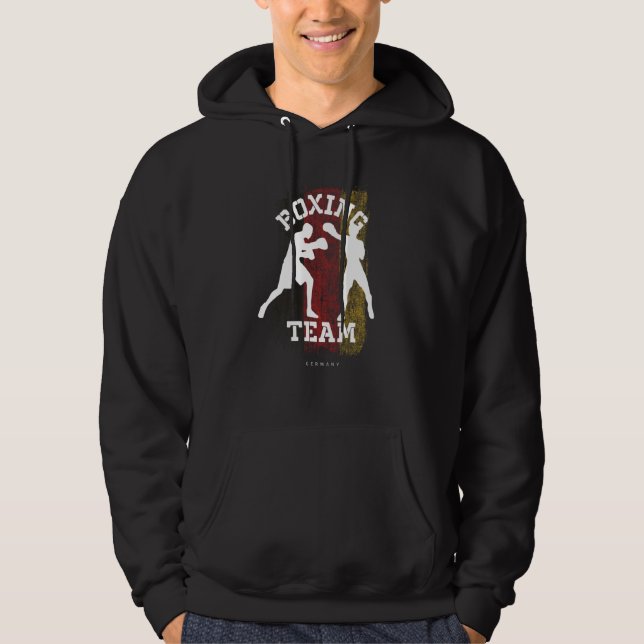 Boxing Germany Combat Sports Fighter Boxing Hoodie (Front)