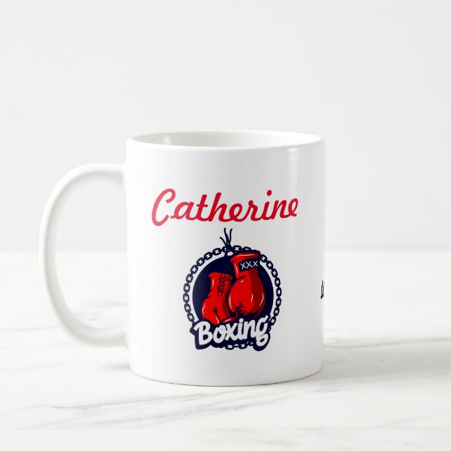 Boxing Girl Coffee Mug (Left)