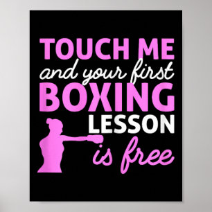 Boxing Girl Touch Me And Your First Boxing Lesson  Poster