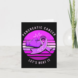 Boxing Glove Ribbon Lets Beat Retro Pancreatic Can Card