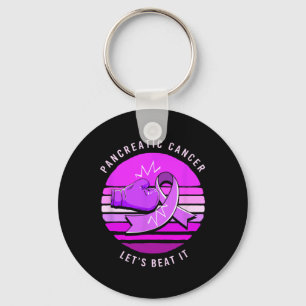 Boxing Glove Ribbon Lets Beat Retro Pancreatic Can Key Ring