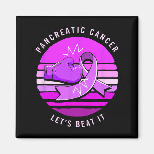 Boxing Glove Ribbon Lets Beat Retro Pancreatic Can Magnet