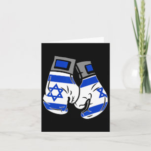 Boxing Glove With The Flag Of Israel Card