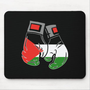 Boxing Glove With The Flag Of Palestine Mouse Pad
