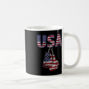 Boxing Gloves American Flag Tee For Women Kids Men Coffee Mug