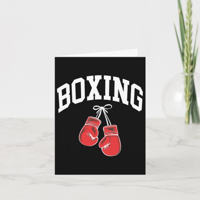 Boxing Gloves Boxer Graphic  Card (Front)
