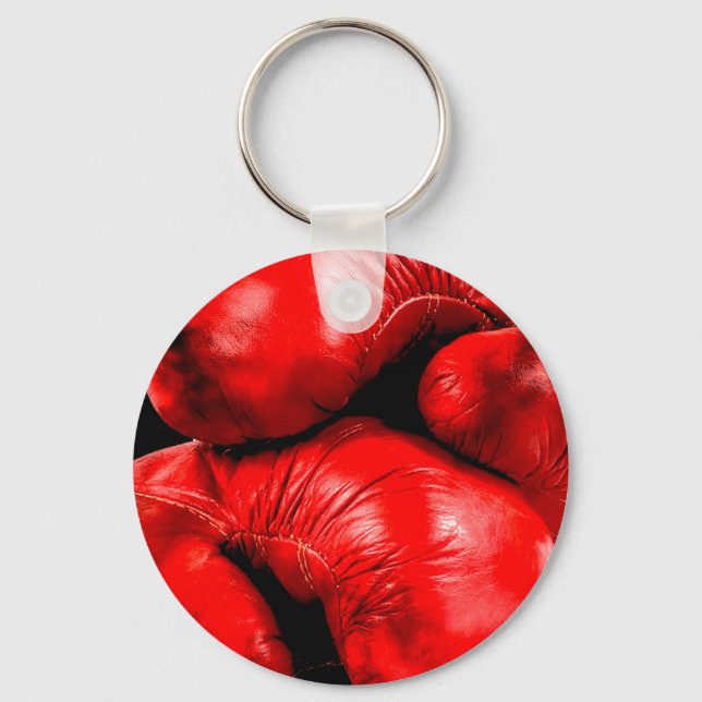 Boxing Gloves Boxer Grunge Style Key Ring (Front)