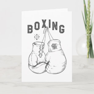 Boxing gloves card