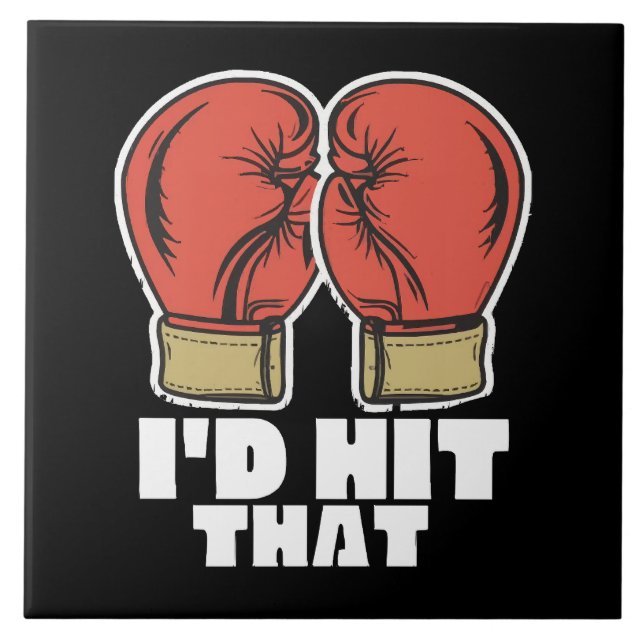 Boxing gloves ceramic tile (Front)
