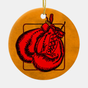 Boxing Gloves Ceramic Tree Decoration