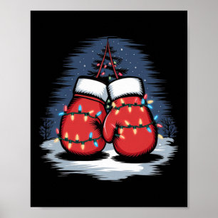 Boxing Gloves Christmas Boxing Poster