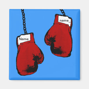 Boxing Gloves - Custom Name Magnet