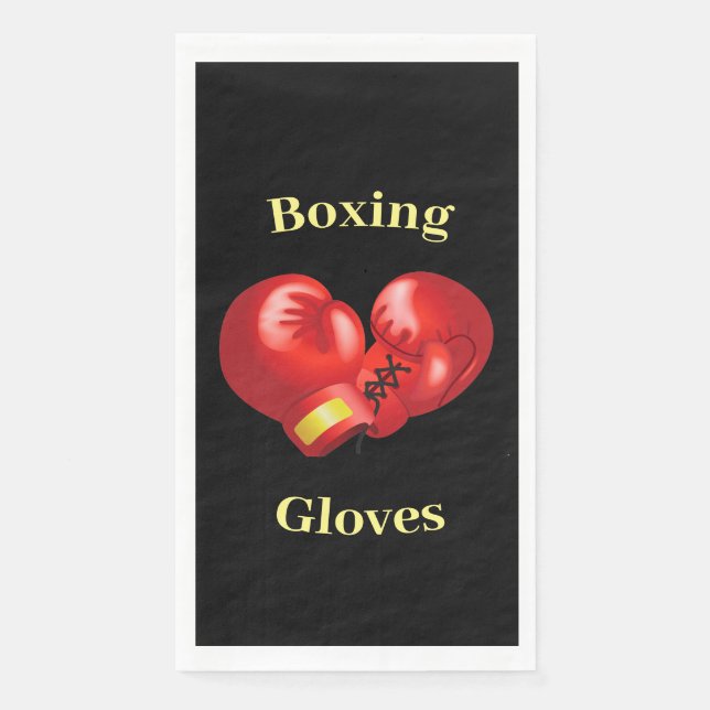 Boxing Gloves Design Guest Towel Napkins (Front)