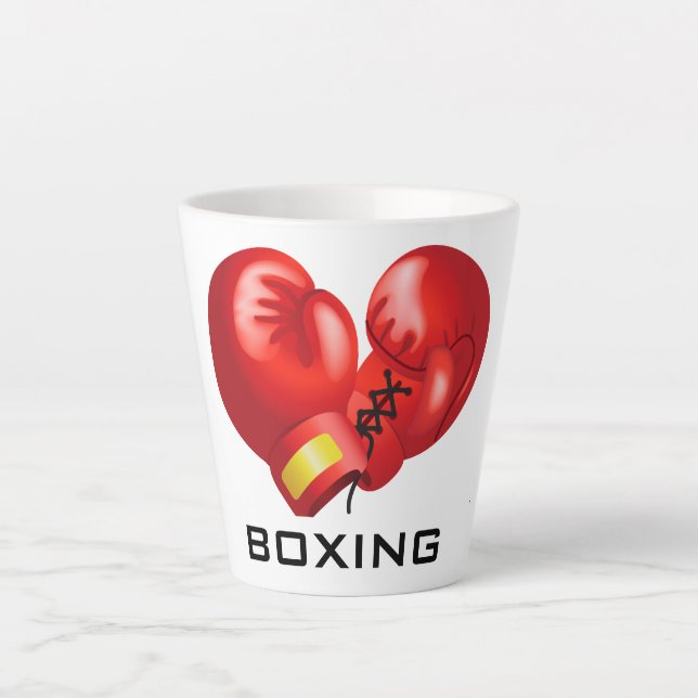 Boxing Gloves Design Latte Cup (Front)