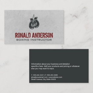 Boxing Gloves   Fitness Business Card