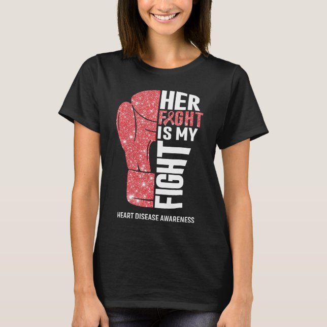 Boxing Gloves Heart Disease Warrior T-Shirt (Front)
