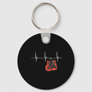 Boxing Gloves Heartbeat Ekg Pulse Mma Boxing Kickb Key Ring