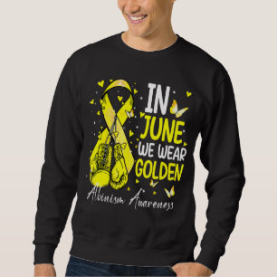 Boxing Gloves In June We Wear Golden Albinism Awar Sweatshirt