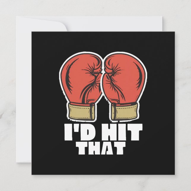 Boxing gloves invitation (Front)