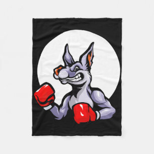 Boxing Gloves Kangaroo Kickboxing Fight Sport Mma  Fleece Blanket