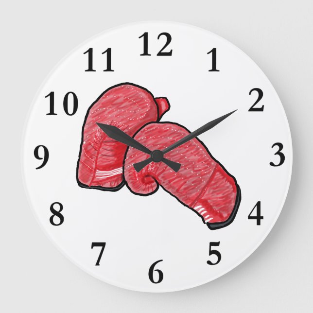 Boxing Gloves Large Clock (Front)