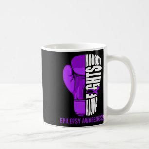 Boxing Gloves Nobody Fights Alone Epilepsy Cancer  Coffee Mug