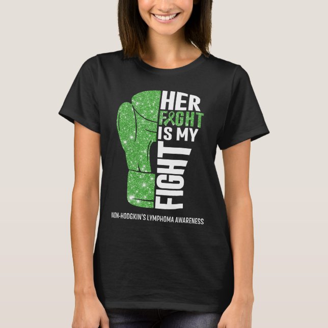 Boxing Gloves Non-Hodgkin's Lymphoma Warrior T-Shirt (Front)