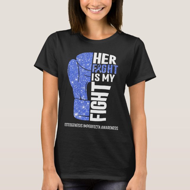 Boxing Gloves Osteogenesis Imperfecta Warrior T-Shirt (Front)