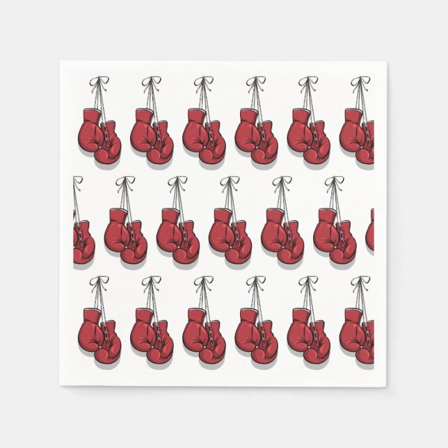 Boxing Gloves Paper Napkin (Front)