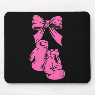 Boxing Gloves Pink Ribbon Breast Cancer Awareness Mouse Pad