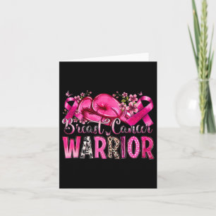 Boxing Gloves Pink Ribbon Breast Cancer Warrior Aw Card