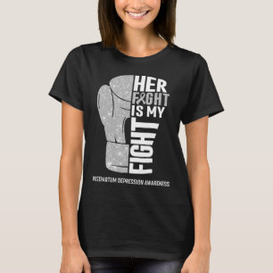 Boxing Gloves Postpartum Depression Warrior T-Shirt