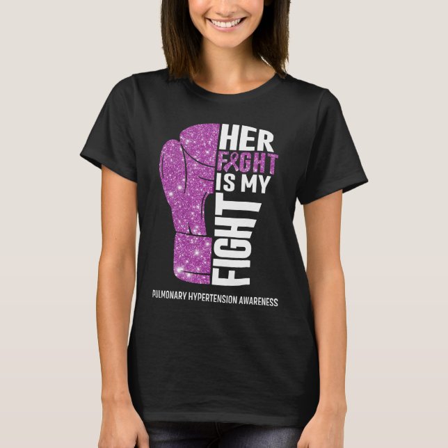 Boxing Gloves Pulmonary Hypertension Warrior T-Shirt (Front)
