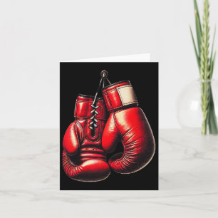 Boxing Gloves Red Boxing Sport Boxer Kickboxing  Card