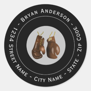 Boxing Gloves Return Address Label