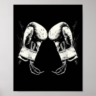 Boxing Gloves Silhouette Poster