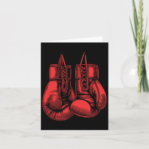 Boxing Gloves Sport Boxer Kickboxer Workout Fighti Card