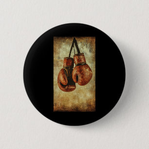 Boxing Gloves Sport Boxer Prompt Vintage Mma  6 Cm Round Badge