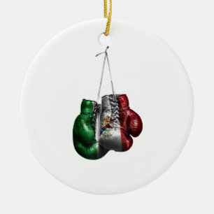 Boxing Gloves T-Shirt - Mexico Vintage flag Ceramic Ornament